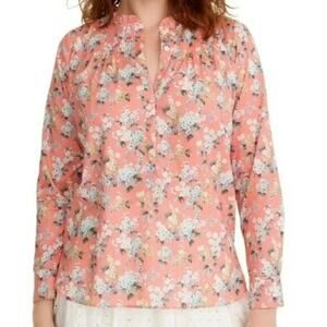 J. Crew Liberty Art Fabric Ruffle Popover Top Sz 4 Josephine Floral Spring Boho